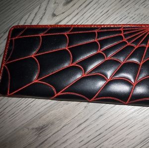 Sourpuss Spider Web Glitter Wallet